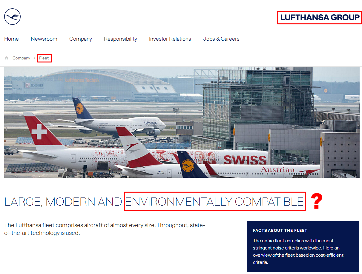 Lufthansa Web Page