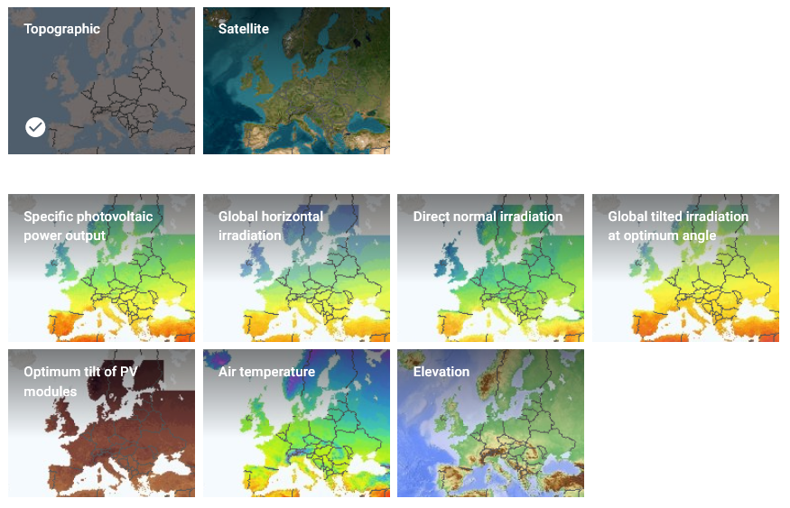 Global Solar Atlas Map Layers